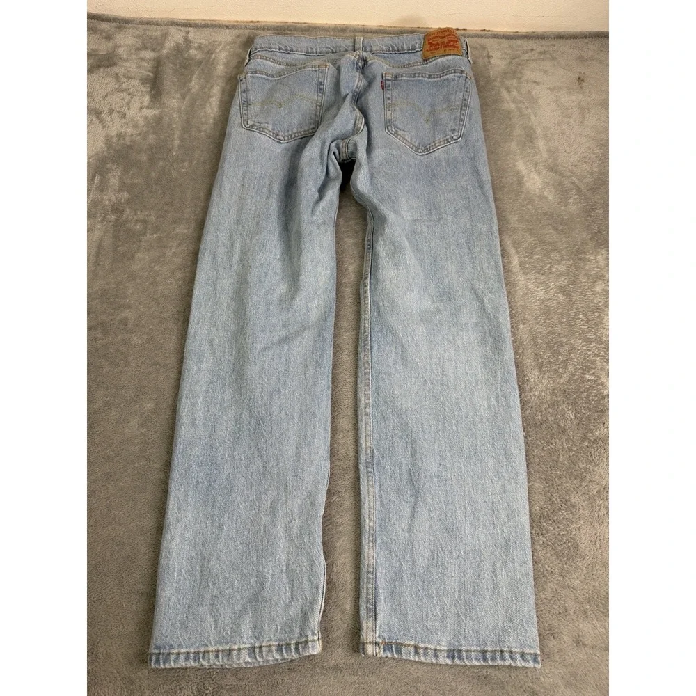 Levi's 505 Regular Fit Straight Jeans Men's Size 36X30 Blue Light Wash